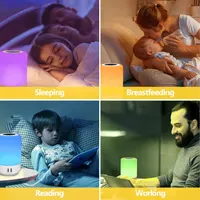 Настольная лампа-ночник Taipow с 4 USB-портами, 3 режима света, 8 цветов (RGB), сенсорная, белая — фото 7