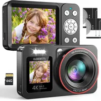 Цифрова камера DEATTI 4K 64MP з двома екранами, картою 64GB, 2 батареї, 18X Zoom, Anti-Shake — фото 8
