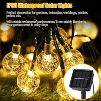 Садовая гирлянда Aisutha на солнечной батарее, 8м 40 LED (шарики), 8 режимов, IP65, Теплый Белый — фото 5