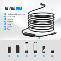 Ендоскоп Pancellent 5.5мм (0.216''), 1920P, Type C, Wi-Fi, 6 LED, для Android/iOS, iPhone, змієподібна камера — фото 3