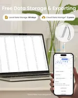 Термометр-гигрометр SwitchBot IP65, Bluetooth (100м), для дома/улицы, холодильника, запись данных — фото 3