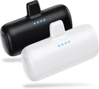 Мини Повербанк 5200мАч для iPhone, Компактный PD, Plug-in, Встроенный коннектор, Черный — фото 4