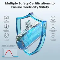 Мини Повербанк 5200мАч для iPhone, Компактный PD, Plug-in, Встроенный коннектор, Черный — фото 5