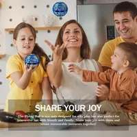 Літаюча куля-спінер Ivtivfu (Синя), бумеранг, дрон, з LED-підсвіткою, іграшка для дітей 6-12 років — фото 2