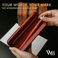 Ручка-ролер Wordsworth & Black, Бамбук/Палісандр, оздоблення золотом, подарунковий набір, стержень — фото 2