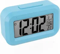 Цифровой LED-будильник N05-0730 (Синий), настольные часы, 12/24ч, Snooze, Дата, Температура — фото 3