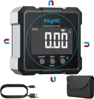 Цифровий кутомір eSynic (4-сторонній магніт), інклінометр, рівень, USB-зарядка, LCD-дисплей — фото 3