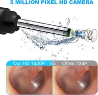 Отоскоп Jkevow 1080P, вушна камера з 6 LED, WiFi, 8 насадок, для чищення вух (iPhone/Android) — фото 6
