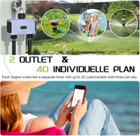 Умный таймер полива (2 Зоны) WiFi + Bluetooth, контроллер для сада, App Control, автоматический — фото 5