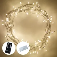 Гірлянда Lights4fun 8м (100 LED, Теплий Білий), Прозорий дріт, від мережі, з пультом ДК, таймер — фото 5