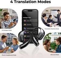 Наушники-переводчик ERAZERL X11 (Черные), 134 языка, 3-в-1, AI-перевод, 40ч, Open-Ear, Bluetooth — фото 4