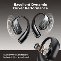 Наушники-переводчик ERAZERL X11 (Черные), 134 языка, 3-в-1, AI-перевод, 40ч, Open-Ear, Bluetooth — фото 7
