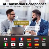 Навушники-перекладач ERAZERL X11 (Чорні), 134 мови, 3-в-1, AI-переклад, 40г, Open-Ear, Bluetooth — фото 5