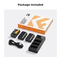 Набір K&F CONCEPT: 3 акумулятори LP-E6NH (2250mAh) + Потрійний ЗП, для Canon R7, R6, R5, 5D, 6D — фото 4