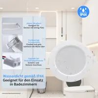 Встраиваемые LED-светильники ETUOLMP (6 шт), 4W, 3000K (Теплый Белый), IP44, Ультра-плоские, 230V — фото 9
