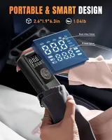 Автокомпрессор портативный (150PSI) аккумуляторный, насос для шин с манометром и LED — фото 3