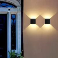 Вуличні LED-світильники (2 шт) настінні, 12Вт, IP65, Теплий Білий, Вгору/Вниз, Чорні — фото 6