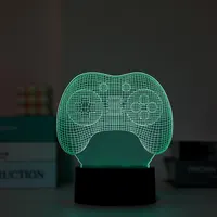 3D LED лампа-нічник I-Total з пультом ДК, сенсорна, 7 кольорів, оптична ілюзія — фото 8