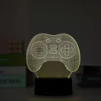 3D LED лампа-ночник I-Total с пультом ДУ, сенсорная, 7 цветов, оптическая иллюзия — фото 4
