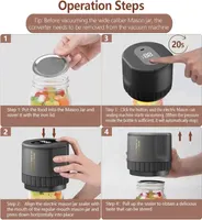 Электрический вакуумный упаковщик для банок (Mason Jar), Насос, 2 размера крышек, USB — фото 3