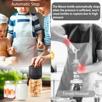Электрический вакуумный упаковщик для банок (Mason Jar), Насос, 2 размера крышек, USB — фото 6