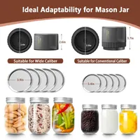 Mason Jar Vacuum Sealer Kit,Upgrade Electric Jar Vacuum Sealer Kit for Mason Jars with Wide and Regular Mouth Lids (80S) — фото 4