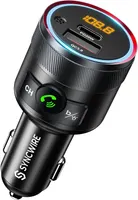 Автомобільний FM-трансмітер Syncwire Bluetooth 5.4 зі швидкою зарядкою 38W (PD 20W + QC3.0)