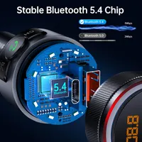 Автомобільний FM-трансмітер Syncwire Bluetooth 5.4 зі швидкою зарядкою 38W (PD 20W + QC3.0) — фото 5