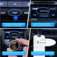 Автомобільний FM-трансмітер Syncwire Bluetooth 5.4 зі швидкою зарядкою 38W (PD 20W + QC3.0) — фото 7