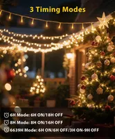 Гірлянда світлодіодна 10м 100 LED (Теплий білий), Від мережі, Пульт, Таймер, IP44, для ялинки — фото 3