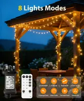 Гірлянда світлодіодна 10м 100 LED (Теплий білий), Від мережі, Пульт, Таймер, IP44, для ялинки — фото 6