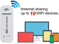 Internet key 4g lte wifi 150 mbps white with sim card slot and reset button — фото 3