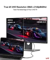 Кабель uni USB-C на HDMI (4K@60Hz) 1.8м у нейлоновому обплетенні, для MacBook/iPad/Galaxy — фото 2