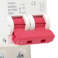 DC Miniature Circuit Breaker, 2P 6000A DC Disconnect Switch DIN Rail Installation Mini Circuit Breaker Air Switch 25A DC500V for Solar PV System — фото 4
