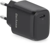 Мережевий зарядний пристрій USB-C 20W PD 3.0 (Швидка зарядка) для iPhone/iPad, Чорний