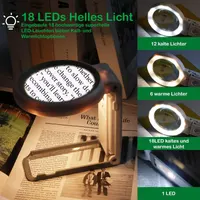 Лупа с подсветкой и подставкой (30X/10X), 18 LED, Складная, Ручная/Настольная, для рукоделия — фото 4