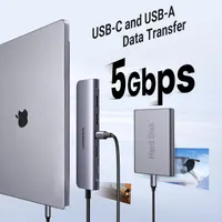 USB-C Хаб UGREEN Revodok 1071 (7-в-1): 4K HDMI, 100W PD, SD/TF, 2xUSB-A, USB-C Data — фото 6