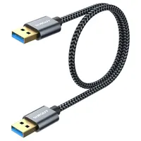 Кабель USB 3.0 Тато-Тато (Type A to A) 0.5м, SUNGUY, 5 Гбіт/с, Нейлонове обплетення — фото 4