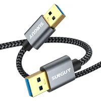 Кабель USB 3.0 Тато-Тато (Type A to A) 0.5м, SUNGUY, 5 Гбіт/с, Нейлонове обплетення — фото 7
