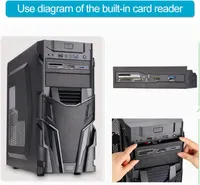 Внутрішній Картрідер 3.5" USB 3.0 (All-in-One), SD/MicroSD/CF/XD/M2/MS, у корпус ПК — фото 8