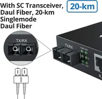 Медиаконвертер Gigabit Ethernet (RJ45 - SC) 10Gtek, Одномод 20км, 1000Base-LX, БП в комплекте — фото 6