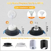Ультратонкие LED-модули HCFEI (6 шт) 5W 230V, Замена ламп GU10/MR16, Глубина 24мм, IP44 — фото 8