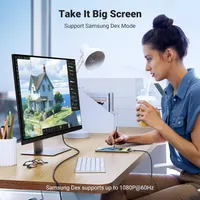 UGREEN USB-C to DisplayPort 2.1 Cable 40Gbps 16K@30Hz 8K@120Hz 4K@240Hz Thunderbolt 5 100 cm — фото 5
