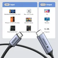 UGREEN USB-C to DisplayPort 2.1 Cable 40Gbps 16K@30Hz 8K@120Hz 4K@240Hz Thunderbolt 5 100 cm — фото 6
