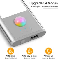 Набір LED світильників з датчиком руху BLS (2 шт), 46 діодів, 1500мАг, USB-C, Магнітні — фото 4