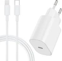 Зарядное устройство USB-C 20W + Кабель Lightning (2 метра), Быстрая зарядка для iPhone 14/13/12/11