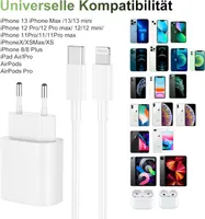 Зарядное устройство USB-C 20W + Кабель Lightning (2 метра), Быстрая зарядка для iPhone 14/13/12/11 — фото 4