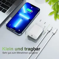 Зарядное устройство USB-C 20W + Кабель Lightning (2 метра), Быстрая зарядка для iPhone 14/13/12/11 — фото 6