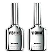 Топ для гель-лака Vishine No Wipe (Без липкого слоя), Набор 2 шт по 16 мл, Глянцевый, Стойкий — фото 4