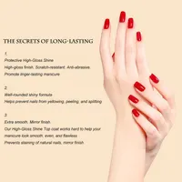 Vishine New Technology Protective Ultra Glossy 2Pcs of 16ml No Wipe Top Coat for Chip Free Long Lasting Soak Off Gel Nail Polish — фото 8